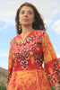 1970s Ramona Rull Batik Maxi Dress with hand embroidered mirrors