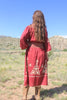 Vintage Hand Embroidered Hungarian Folk Dress M/L