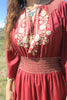 Vintage Hand Embroidered Hungarian Folk Dress M/L
