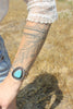 Circa ~ 1970s Vintage Navajo Sterling and Turquoise Cuff