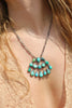 Exquisite Antique Navajo Turquoise Cluster Necklace
