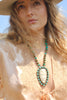 Tibetan Silver, Turquoise and Hand Carved Bone Buffalo Necklace