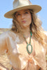 Tibetan Silver, Turquoise and Hand Carved Bone Buffalo Necklace