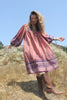 1970s Gauzy Blockprint Kaiser Bohemian Dresss