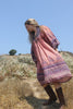 1970s Gauzy Blockprint Kaiser Bohemian Dresss