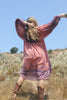 1970s Gauzy Blockprint Kaiser Bohemian Dresss