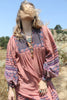 1970s Gauzy Blockprint Kaiser Bohemian Dresss