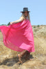 Vintage Pink Cotton Gauze and BUTTERFLY crochet Maxi Dress