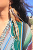 Long Handmade Feather Earrings
