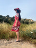 1940s Cotton Butterfly Print Summer Dress