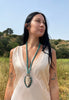 AMAZING Hand Carved Buffalo and Hand Knotted Turquoise Necklace