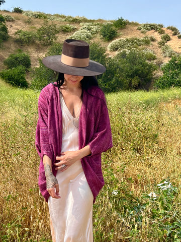 Handwoven Art to Wear Cocoon Sweater