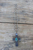 Xtra Large Signed Navajo Sterling Large Cross with Turquoise