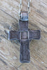 Xtra Large Signed Navajo Sterling Large Cross with Turquoise