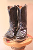 Vintage Tony Lama Patent Leather Cowboy Boots Size 8