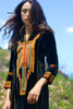Vintage Velvet Embroidered Bedouin Maxi Dress