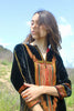 Vintage Velvet Embroidered Bedouin Maxi Dress
