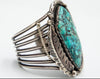 1970s Signifiant Navajo Turquoise Sterling Cuff signed CT