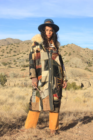 RARE Custom Made One of a Kind Early Century “Crazy Quilt” coat