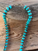 AMAZING Hand Carved Buffalo and Hand Knotted Turquoise Necklace