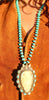 AMAZING Hand Carved Buffalo and Hand Knotted Turquoise Necklace
