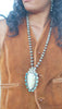 Buffalo Carved Bone and Turquoise Necklace Tibetan  Silver