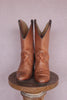 RARE 1970s Vintage Justin Nude Leather Cowboy Boots 8B