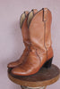 RARE 1970s Vintage Justin Nude Leather Cowboy Boots 8B