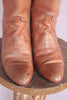 RARE 1970s Vintage Justin Nude Leather Cowboy Boots 8B