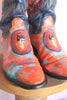 Outstanding! Frida Kahlo Hand Painted and Embellished Boots 9.5