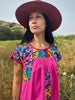 Vibrant and Beautiful Hand Embroidered Oaxacan Maxi Dress