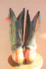 Outstanding! Frida Kahlo Hand Painted and Embellished Boots 9.5