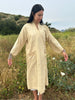 Antique Raw Silk Kimono Dress Hand Embroidered Dragon