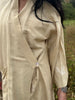 Antique Raw Silk Kimono Dress Hand Embroidered Dragon