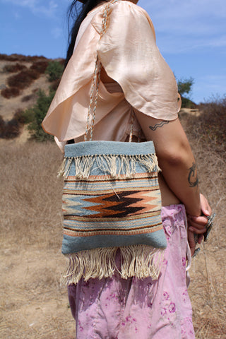 1940s Handwoven Chimayo Wool Bag RARe