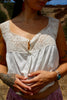 RARE Antique Victorian Corset Cover Cotton Crochet Medium
