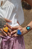 XL Heart Bumblebee Jasper Handmade Tibetan Silver Ring