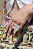 Hand Carved Bone “Dove” Ring Adjustable Tibetan Silver