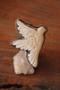 Hand Carved Bone “Dove” Ring Adjustable Tibetan Silver