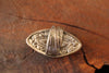 Tibetan Silver Hand Carved Bone inlay Eye Ring