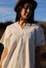 Vintage White on White Oaxacan Hand Embroidered  Huipil