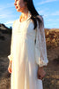 1970s Vintage Romantic Prairie Wedding Dress