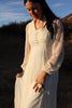 1970s Vintage Romantic Prairie Wedding Dress