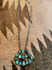 Exquisite Antique Navajo Turquoise Cluster Necklace