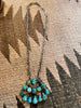 Exquisite Antique Navajo Turquoise Cluster Necklace