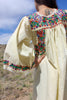 Vintage Romantic Hand Embroidered Oaxacan Long Sleeve Dress