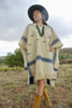 Vintage Handwoven Home Spun Natural Wool Poncho