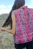 Vintage 1970s Ikat Hand Woven Hand Embroidered Guatemalan Vest