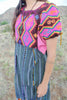 1970s Technicolor Guatemalan Huipil Maxi Dress