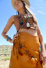 Stunning and Rare 1970s Handmade Deerskin Skirt with Feather Details
